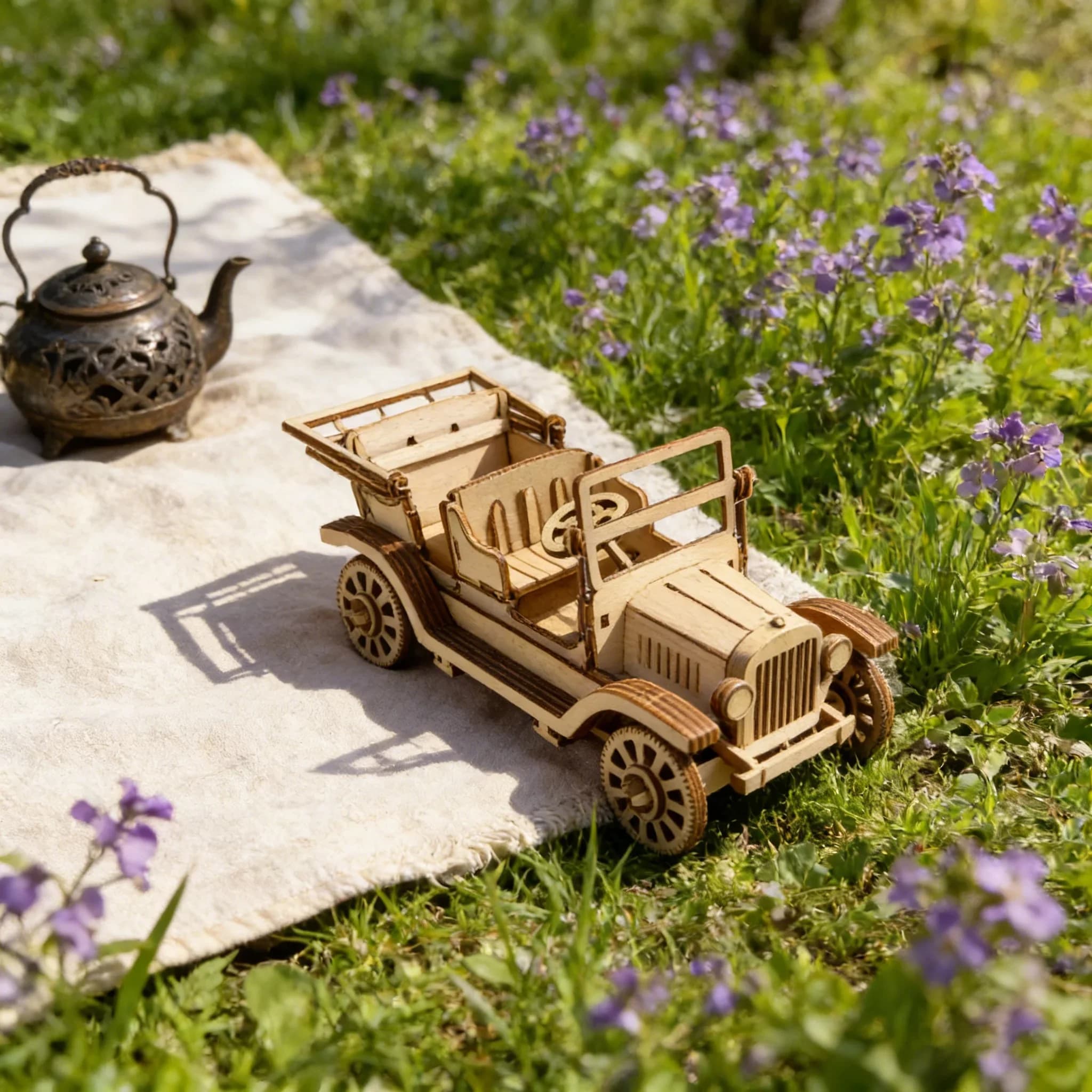 3D Wooden Puzzle Classic Car, DIY Wooden Model, Perfect as a Birthday, Halloween, Easter, Christmas, or New Year Gift