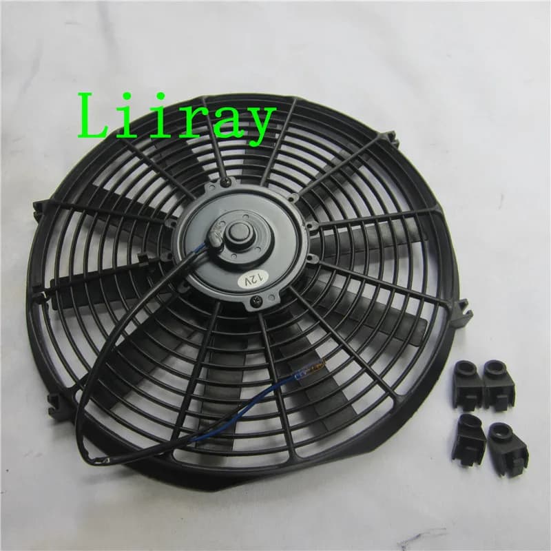 Universale 14 pollici 12V 80W SUCTION Auto Aria condizionata Radiatore elettronico Ventola di raffreddamento Pala Ventola fredda elettrica
