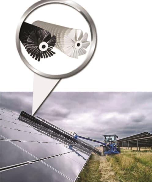 Fabbrica di robot per pannelli solari fornisce spazzole per la pulizia di impianti fotovoltaici
