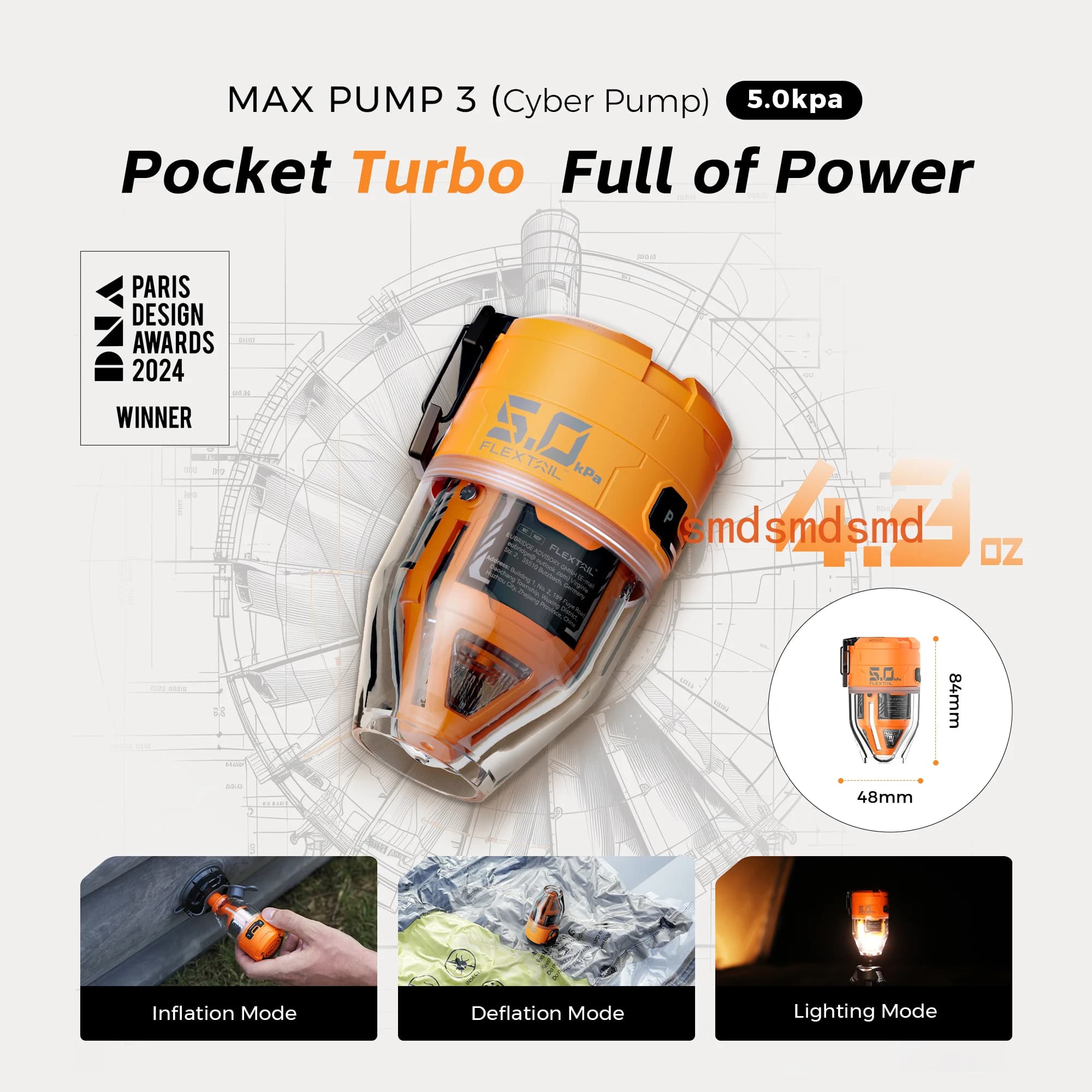 Pompa ad aria elettrica, pompa portatile da campeggio con luce ambientale a 3 livelli per materasso gonfiabile, materassini, sacchetti sottovuoto