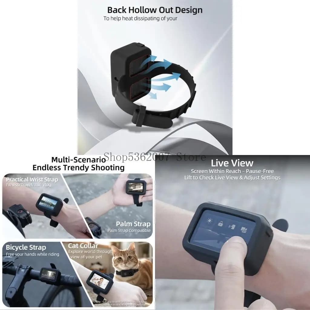 Shockproof protective case for action camera cover with adjustable strap 40JB