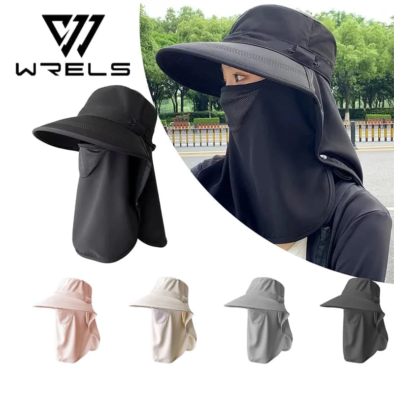 Sunscreen Sun Hat UV Resistant Wide Brimmed Neck Cover Fisherman Hat Sunsahde Face Cover Breathable Outdoor Hiking Bucket Caps