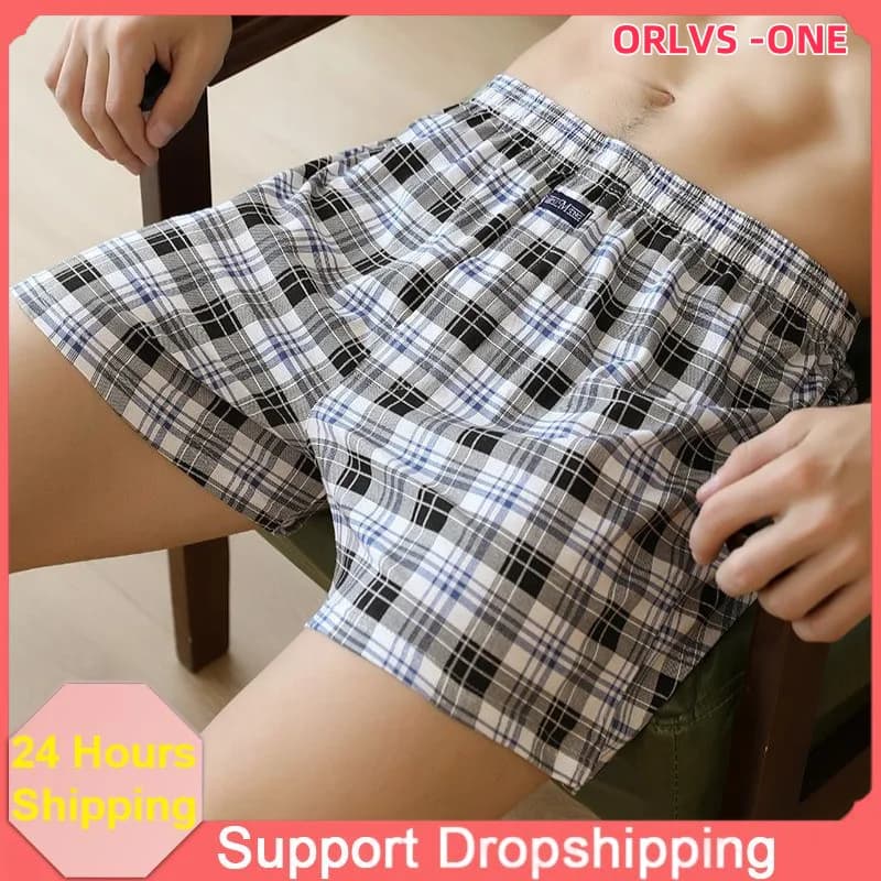 Boxer da uomo Pantaloncini da pigiama Estate Solido cotone Elastico in vita Pantaloni corti Casual Traspirante 3D Custodia corta Mutande Pantaloni da spiaggia