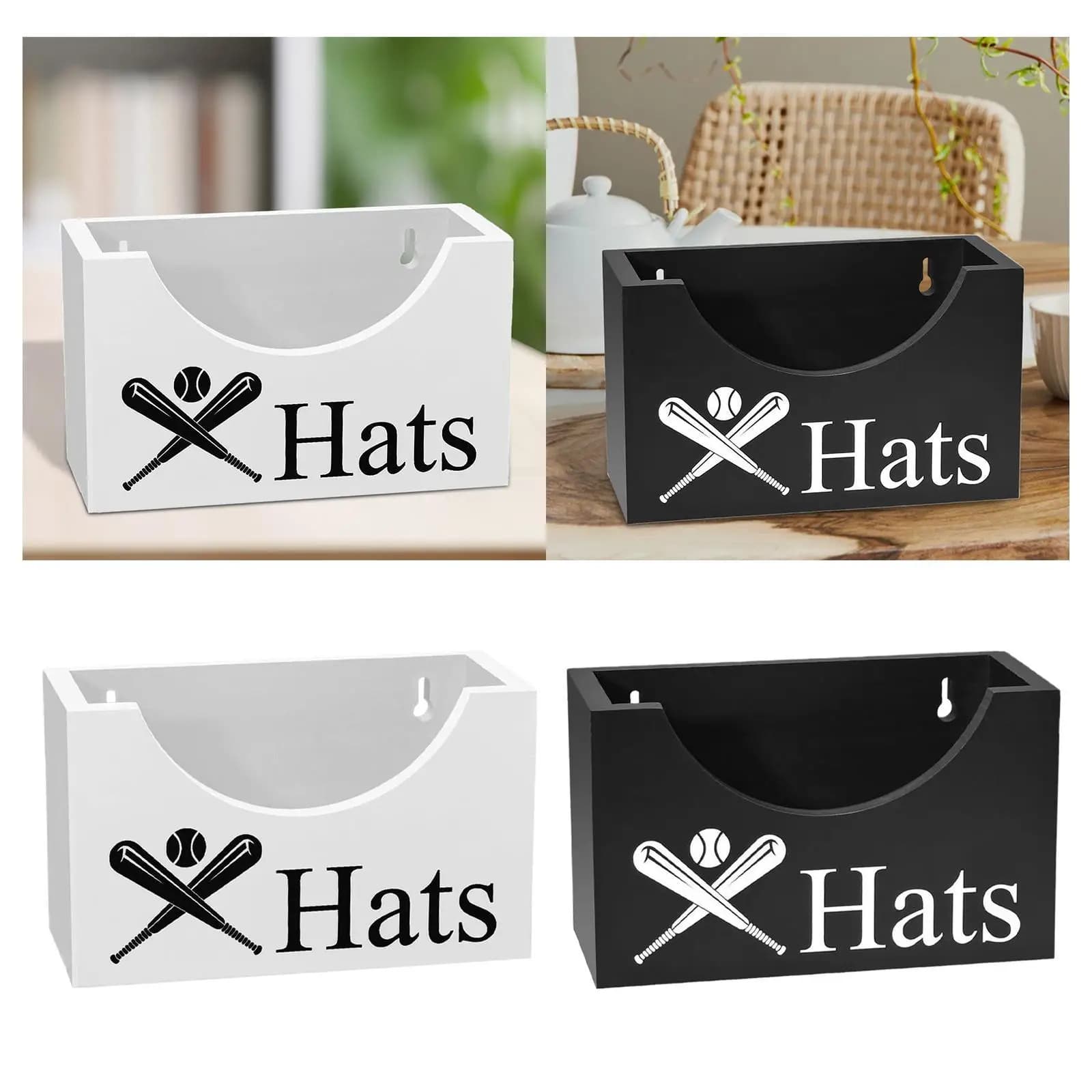 Wooden Hat Holder Sturdy Rustic Hat Stand for Bedroom Livng Room Office
