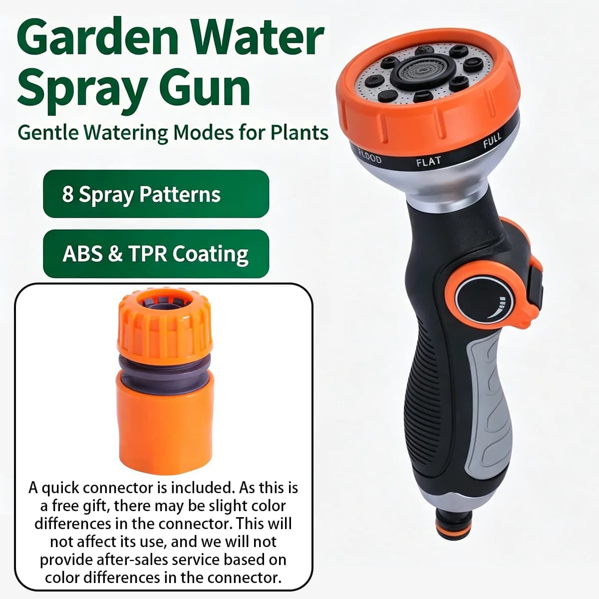 Multi-functional Garden Hose Sprayer, Handheld Water Gun, 8 Spray Modes, Suitable for Watering and Home Cleaning