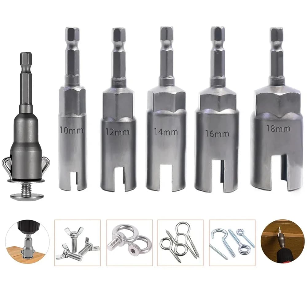 80/65mm Hexagonal Compass Key Set with 1/4” Hexagonal Attachment for Screws in Galletta, Drill Tips and Keys in Compass Powerful for Internal Hexagonal Screws