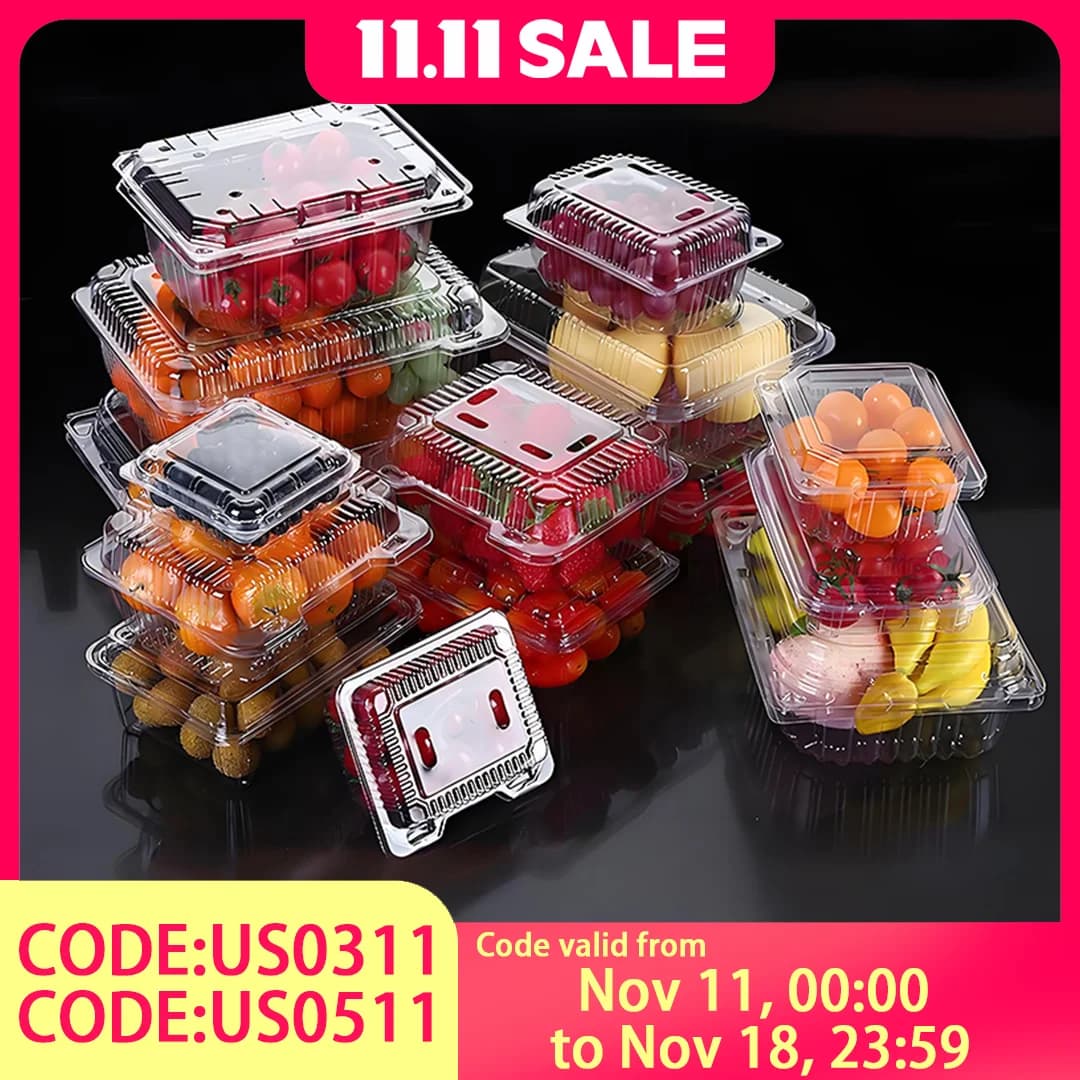 Pack of 50 disposable pastry boxes: super bowl dessert containers for cupcakes and biscuits