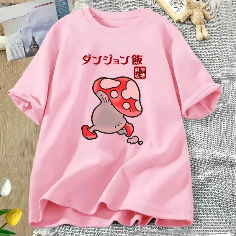 T-shirt Delicious in Dungeon Mushroom da donna e da uomo, a maniche corte, in cotone, unisex, girocollo, casual, abbigliamento femminile, top