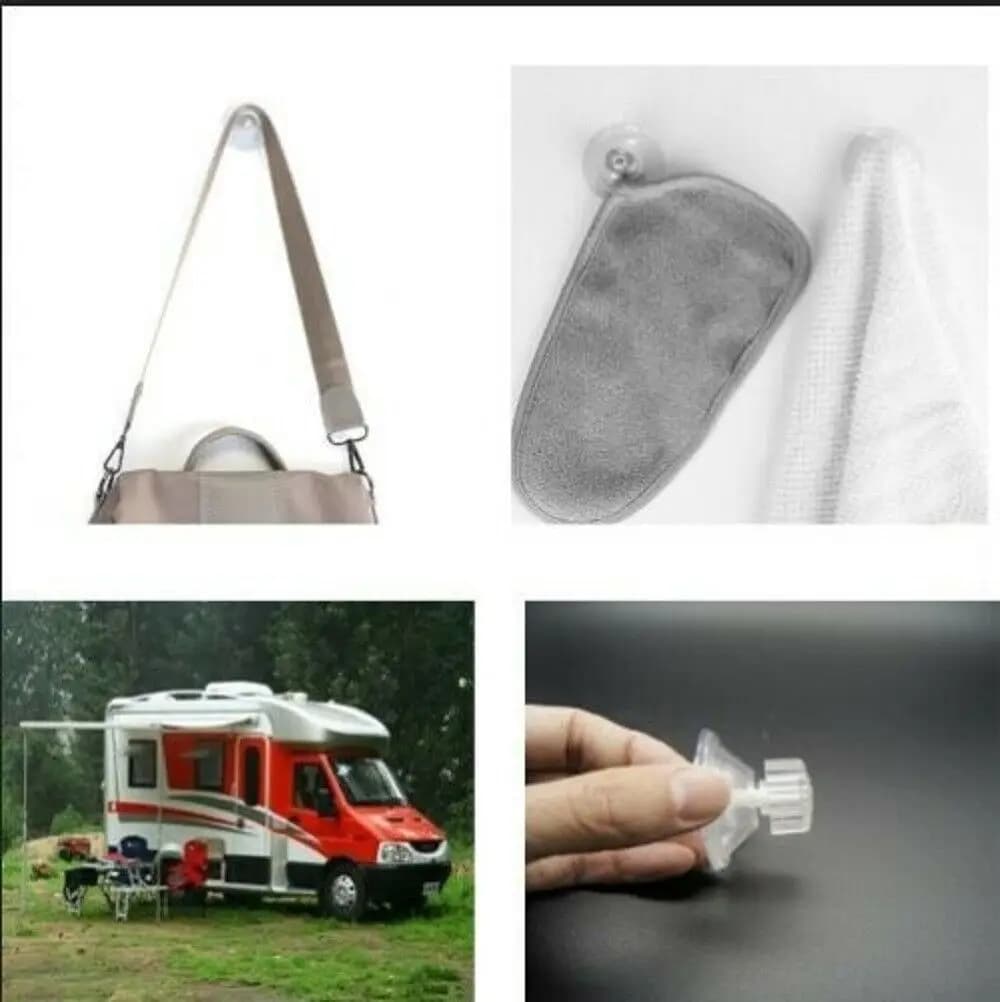20pcs High Grip Awning Suction Cup Fixing Pads Caravan Motorhome Organiser Cloth Rack Hook Camping RV Accessories Wholesale