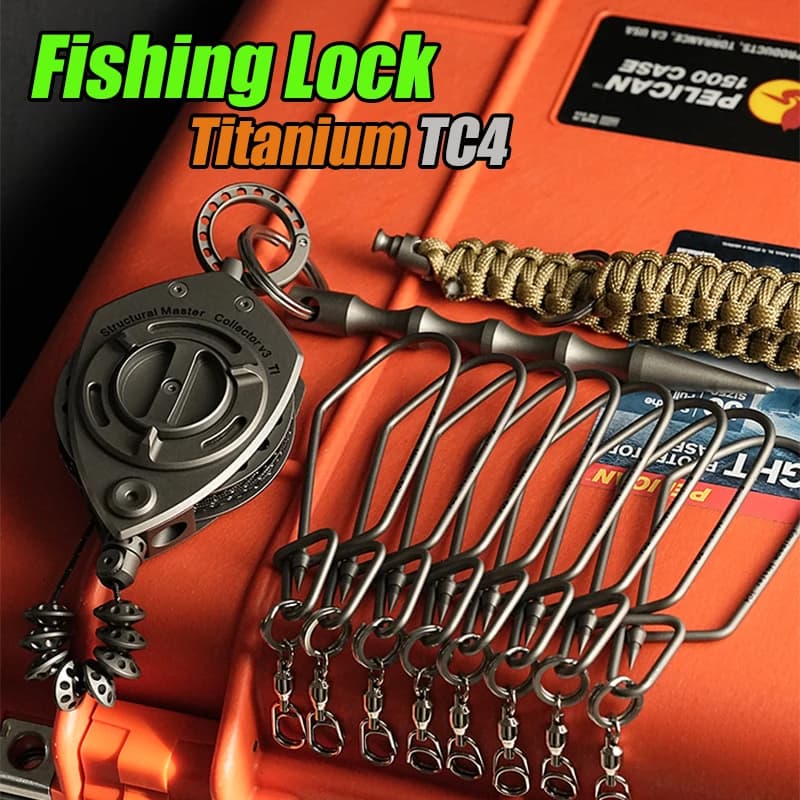 T.MAGICIAN Creativo di lusso Titanio Pesce vivo Blocco Fibbia 3M Corda Telescopica Strumenti di pesca Accessori