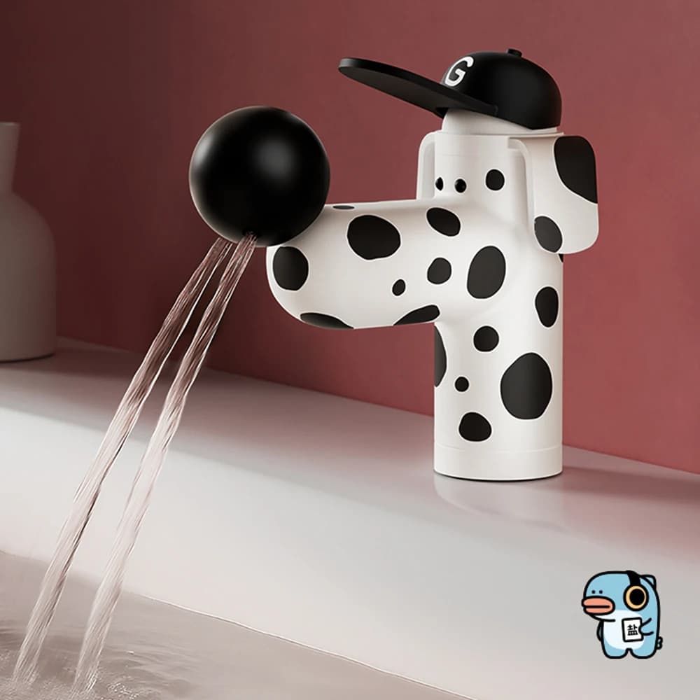 GGE Rubinetto per cuccioli con naso grande Carino per uso domestico Lavaggio caldo e freddo Lavabo per il viso Rubinetto per testa di cane Accessori per la decorazione della casa