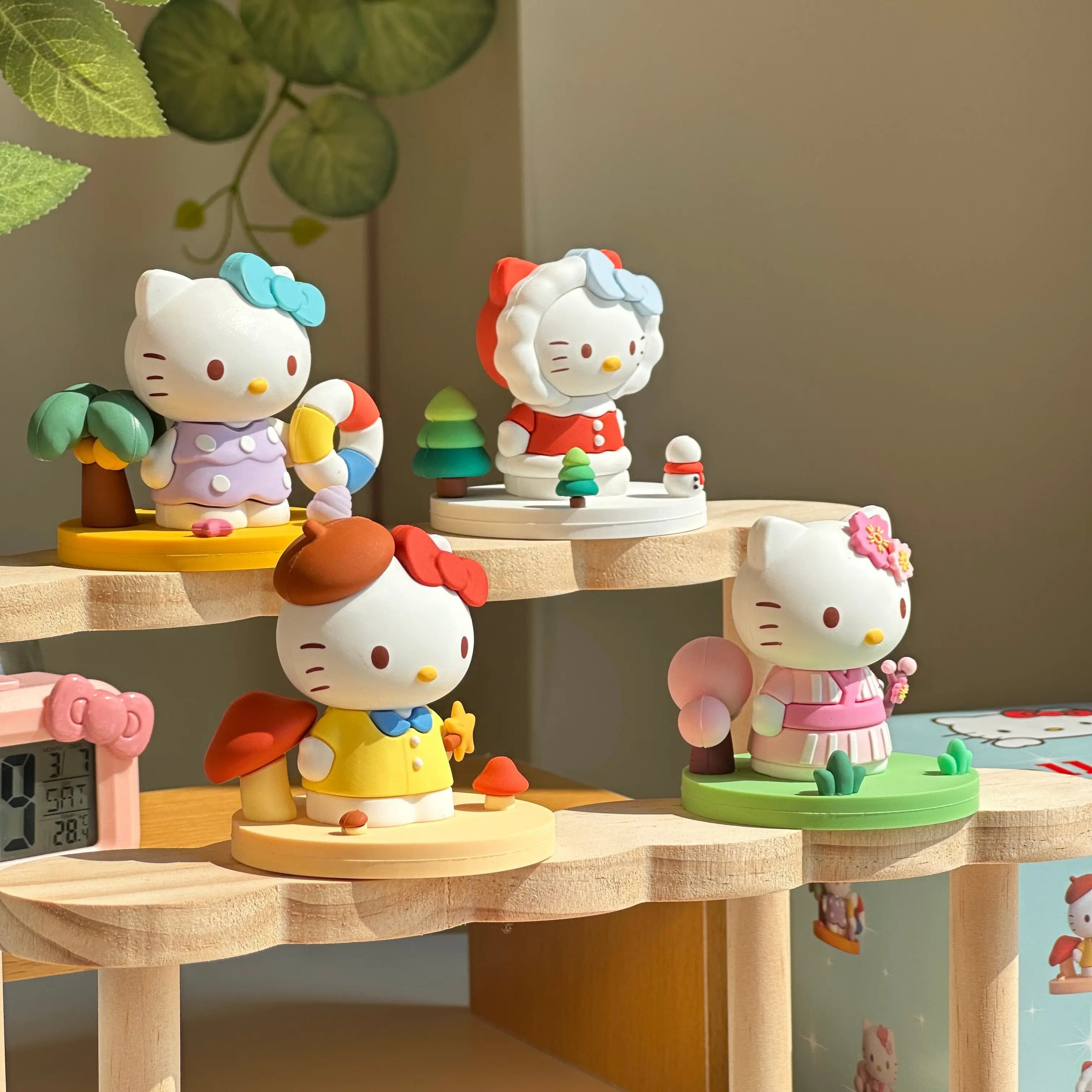 Sanrio Hello Kitty Four Seasons Series Mystery Blind Box Gifts Toy Model Anime Figures Collect Ornaments