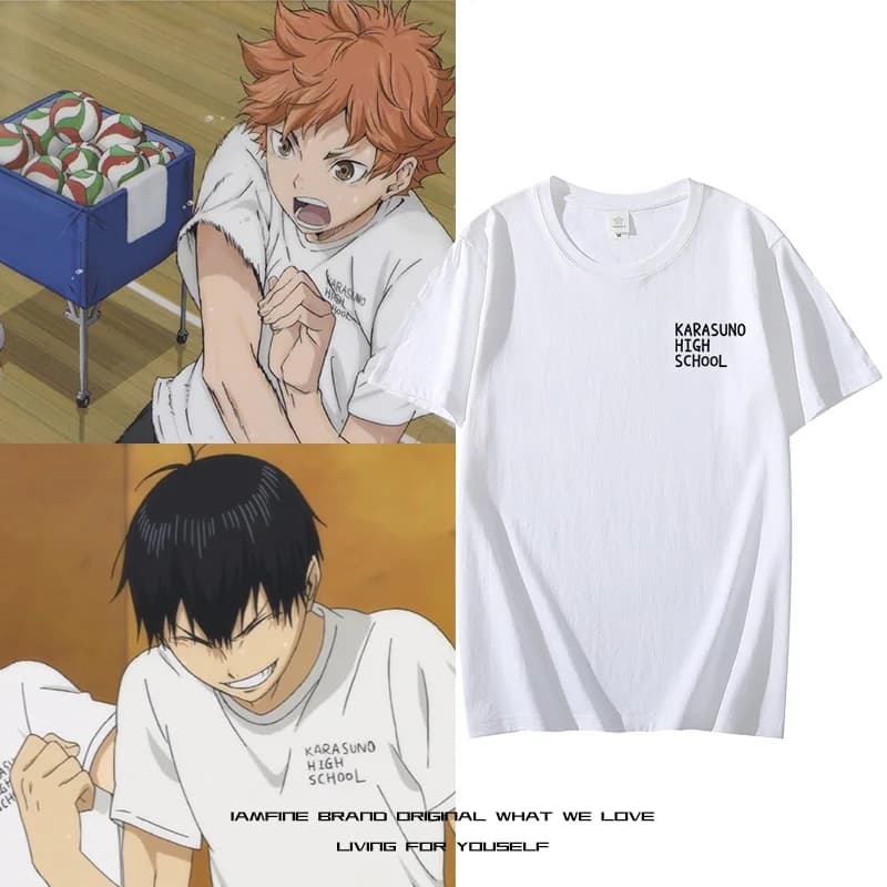 Short Sleeve Volleyball Boys Team Uniform T-Shirt Men's Cosplay Clothes Breathable Cotton Youth Fashion Summer Clothing