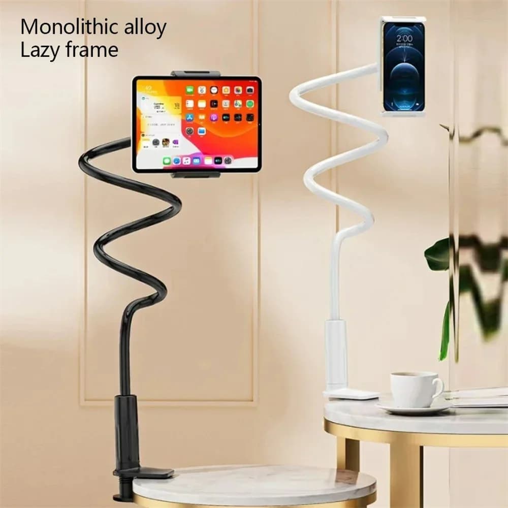 18mm Thick Gooseneck Phone Tablet Holder 360° Adjustable Bed Lazy Stand Ultra Stable Universal Mount For iPhone iPad Samsung