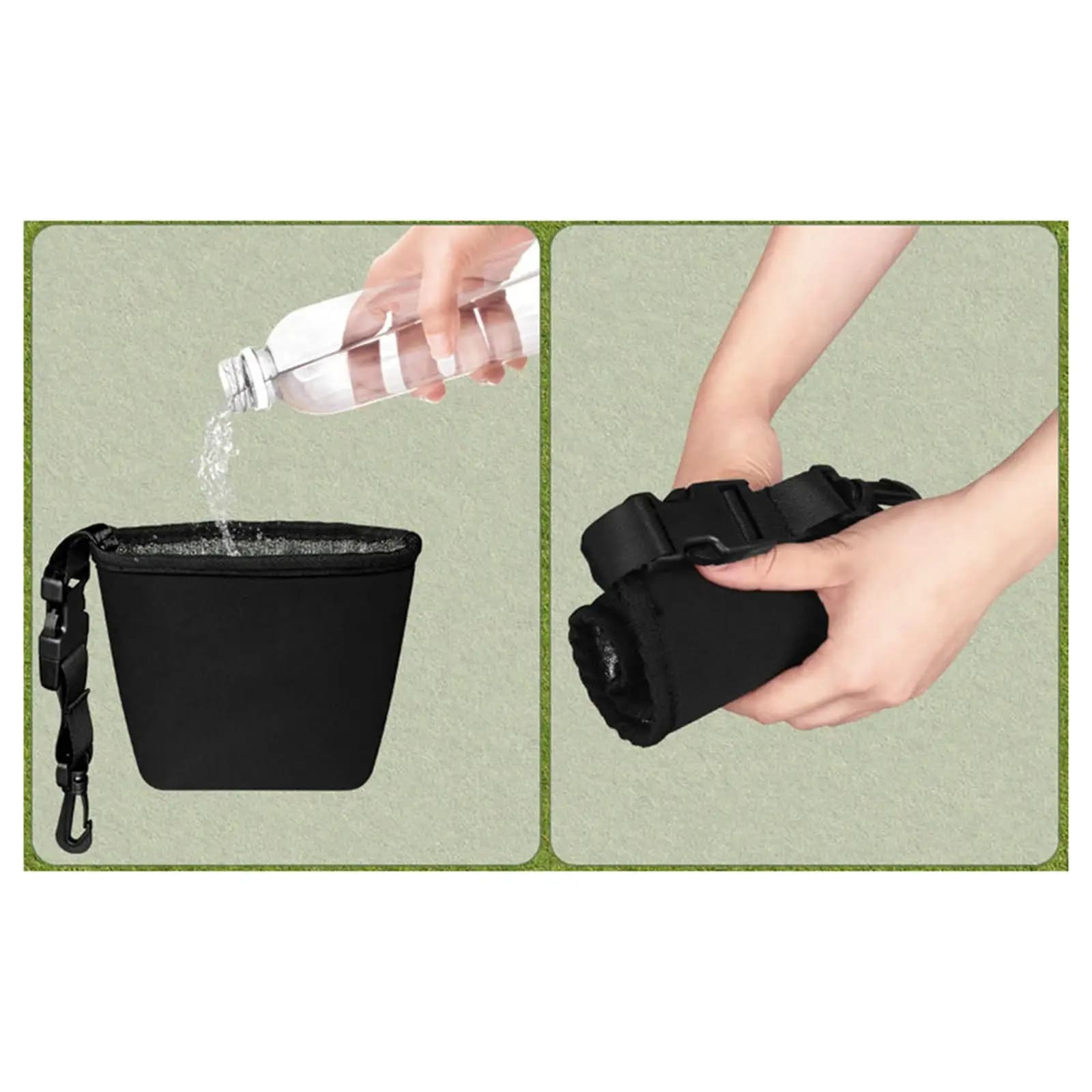Golf Club Cleaner Bag and Ball Washer Pouch Pocket Size Dirt Grass Remover Gear Golf Accessories for Practice and Play