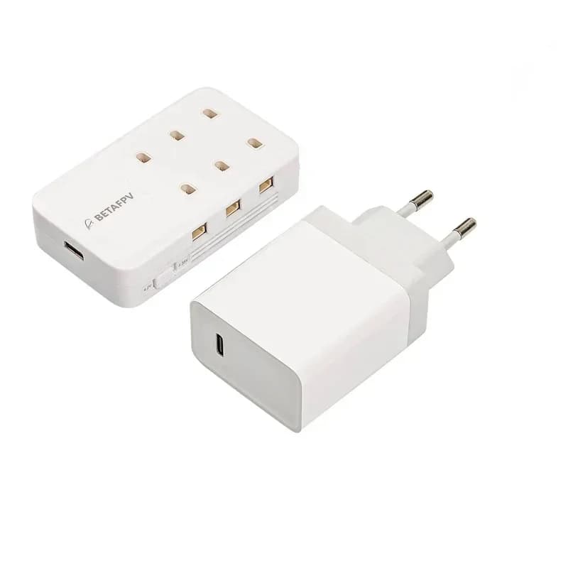BETAFPV 6 Ports 1S Charger for Action Camera and Drone, Quick Charging for Li-ion Batteries, Universal Charging Cable Mini USB 5V 2A