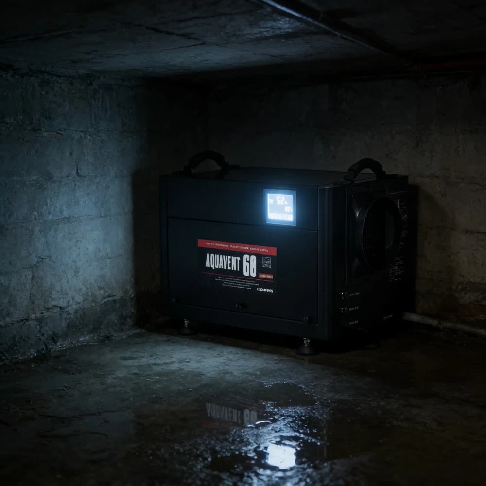 Deumidificatore per Crawl Space 130 PPD, Deumidificatore Commerciale per Seminterrato con Sbrinamento Automatico, Tubo di Scarico Rimovibile e Pannello Display Staccabile