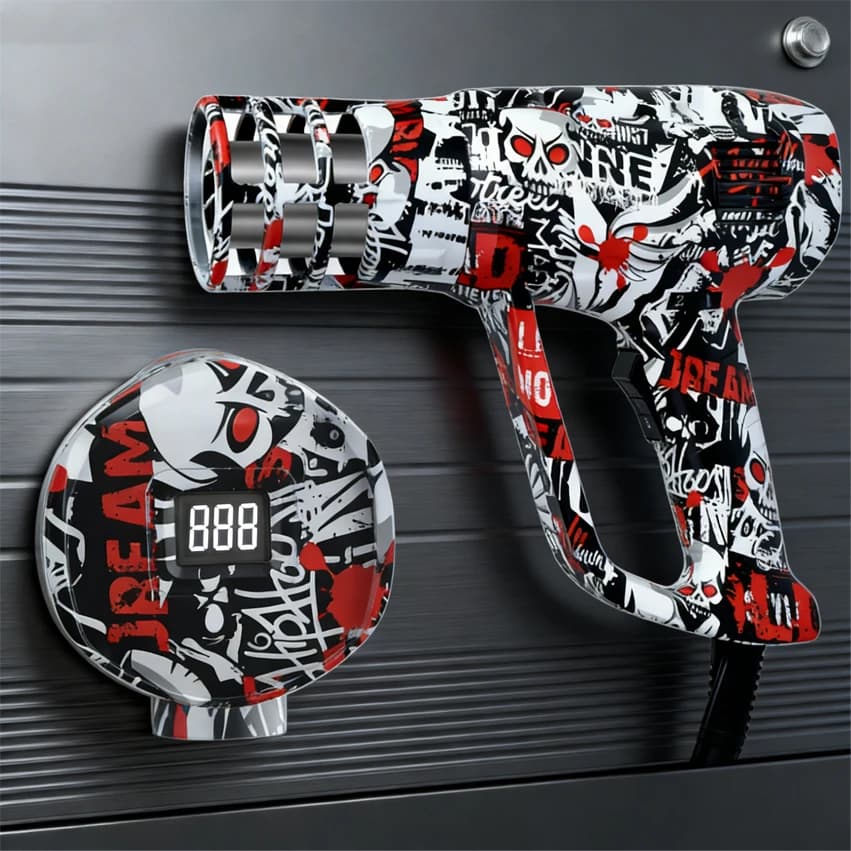 Graffiti Style Digital Display Heat Gun Car Wrap Vinyl Film PPF Installation Tool Hot Air Gun for Auto Tinting Wrapping Accessor