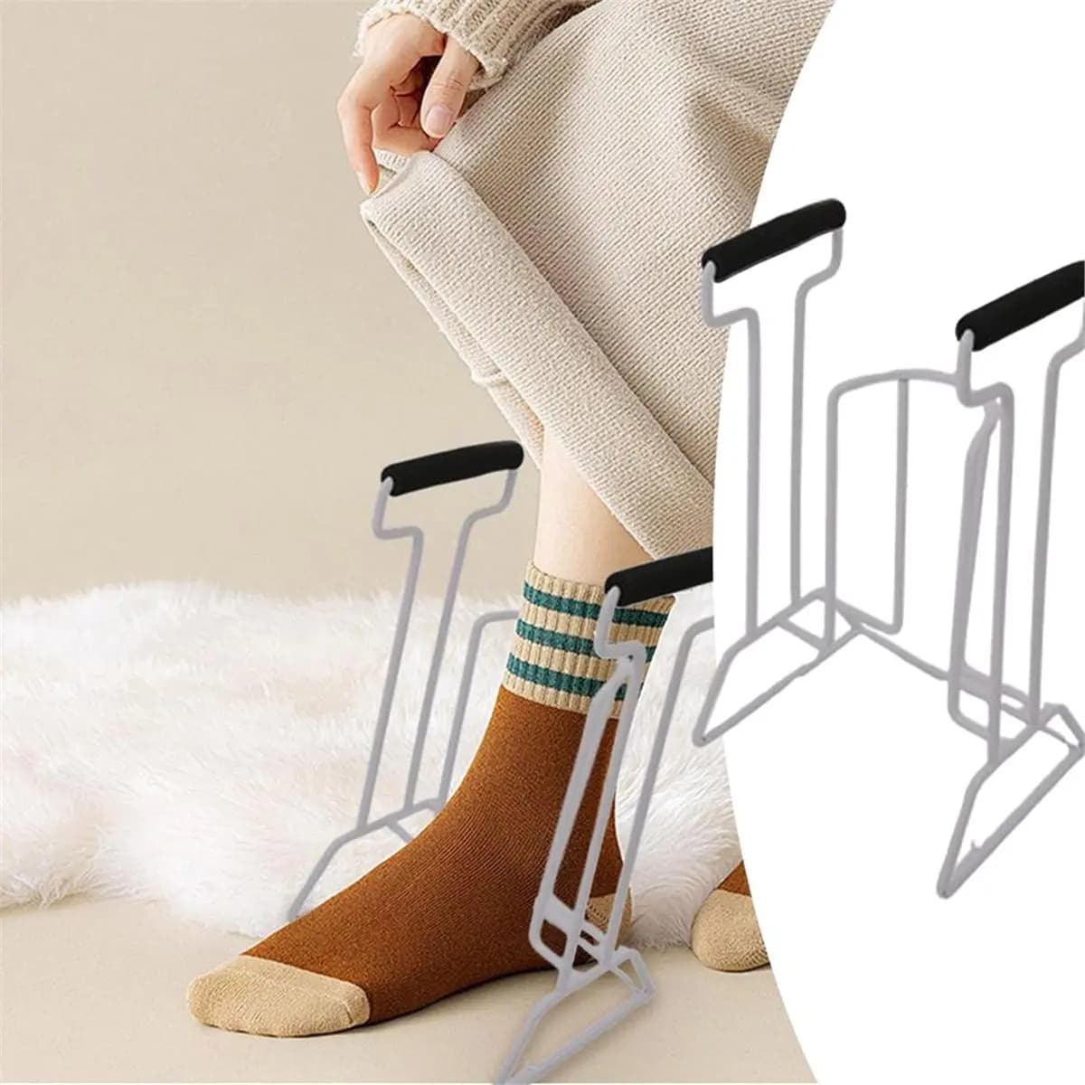 A45I Ausilio per Calze a Compressione, Dispositivo per Indossare Calze, Dispositivo Anti-Ruggine per Calze