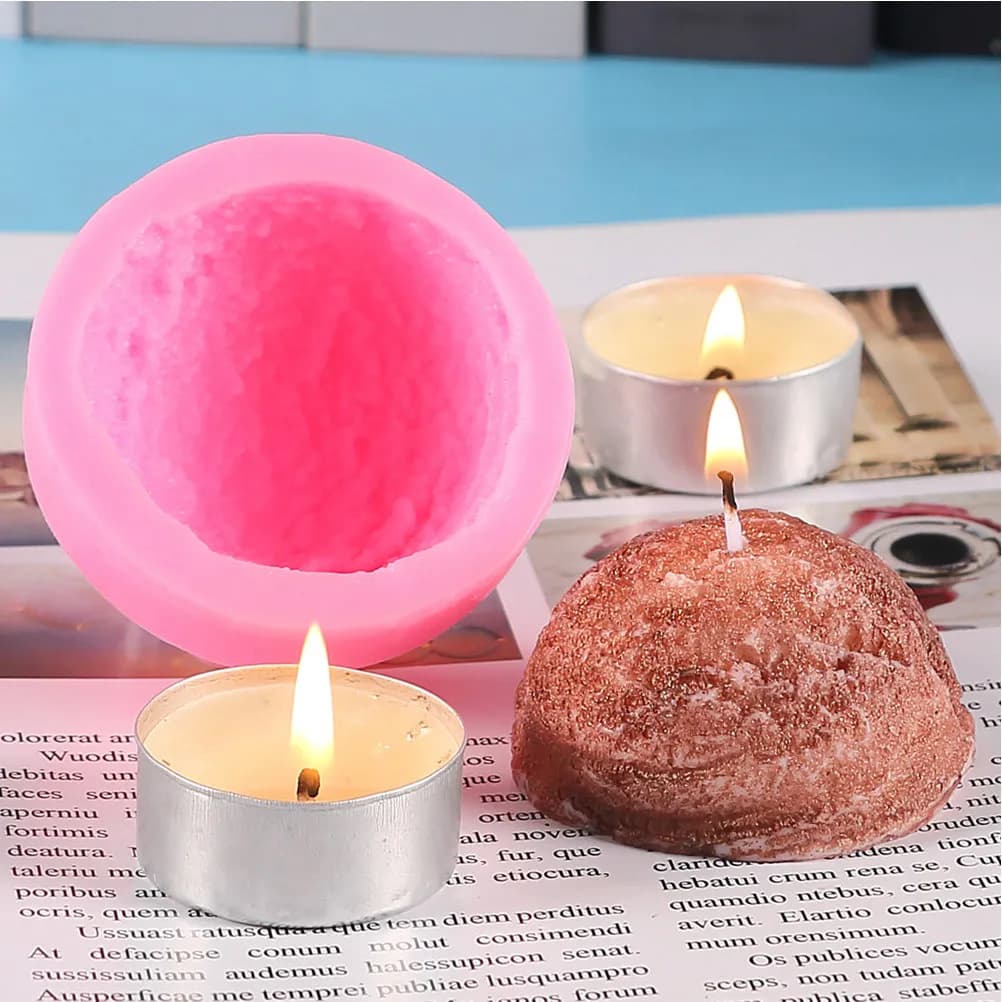 2 Pezzi Stampo Premium in Silicone per Palline di Gelato, Facile da Sformare, per Mousse, Fondente, Sapone, Argilla Polimerica, Artigianato, San Valentino