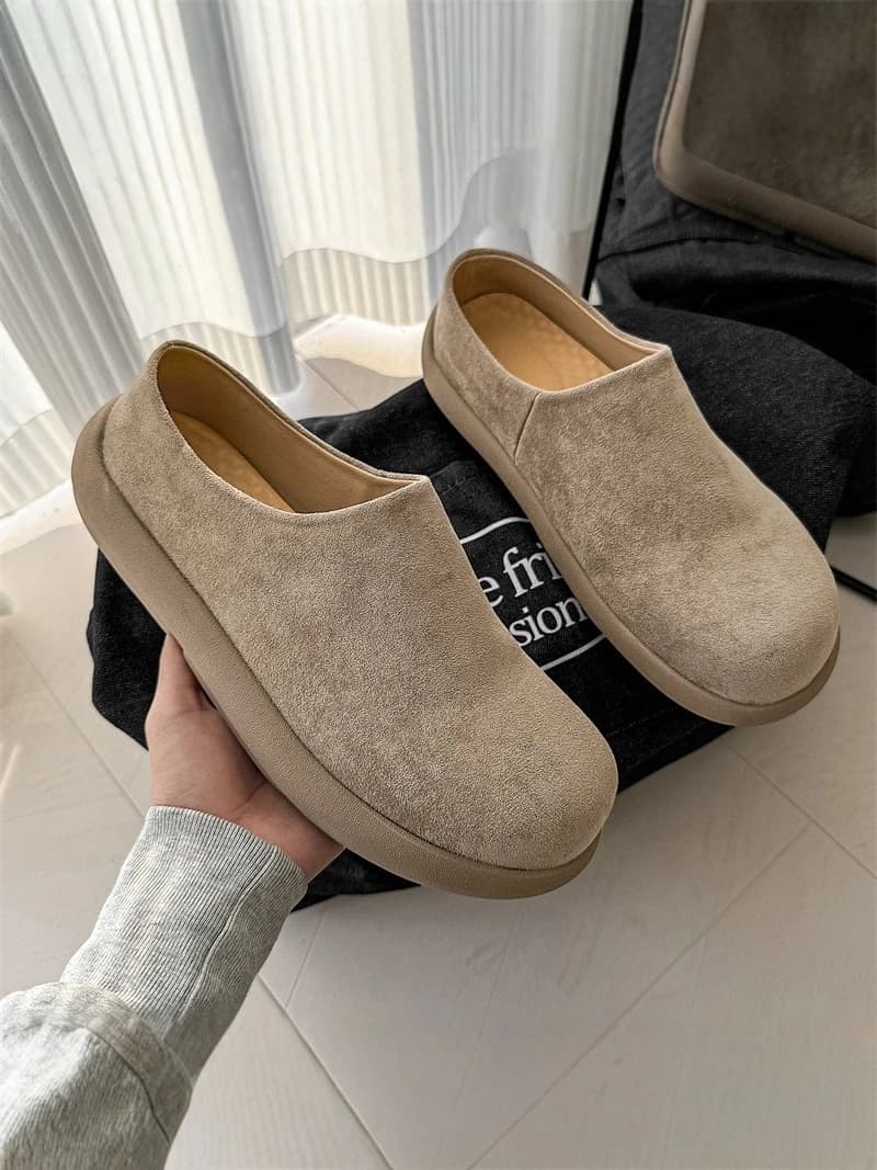 Pantofole Invernali da Uomo in Cotone, Impermeabili, Antiscivolo, con Suola Spessa, Casual, per Casa, Taglie Grandi, Slip-On