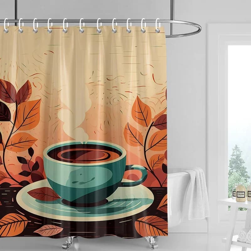Illustrazione di arte astratta Tenda da doccia per bagno Tessuto impermeabile Tenda da bagno moderna nordica Tenda da doccia 180x200 cm