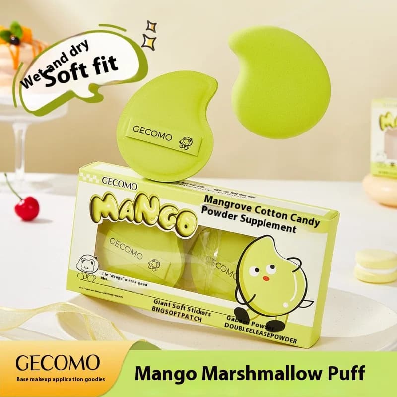 2 pieces make-up blender fluffy air cushion foundation sponge powder applicator tool cosmetic mango shape wholesale