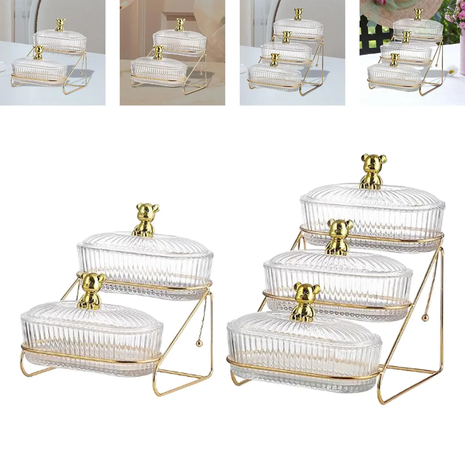 Vassoio per frutta secca con coperchio Nordico elegante per biscotti antipasti di frutta secca