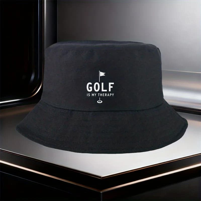 Unisex Outdoor Sun Hat about "IS MY Relax"bucket Hat Daily Accessories Item for Golf Lovers Breathable Casual Bucket Hat.
