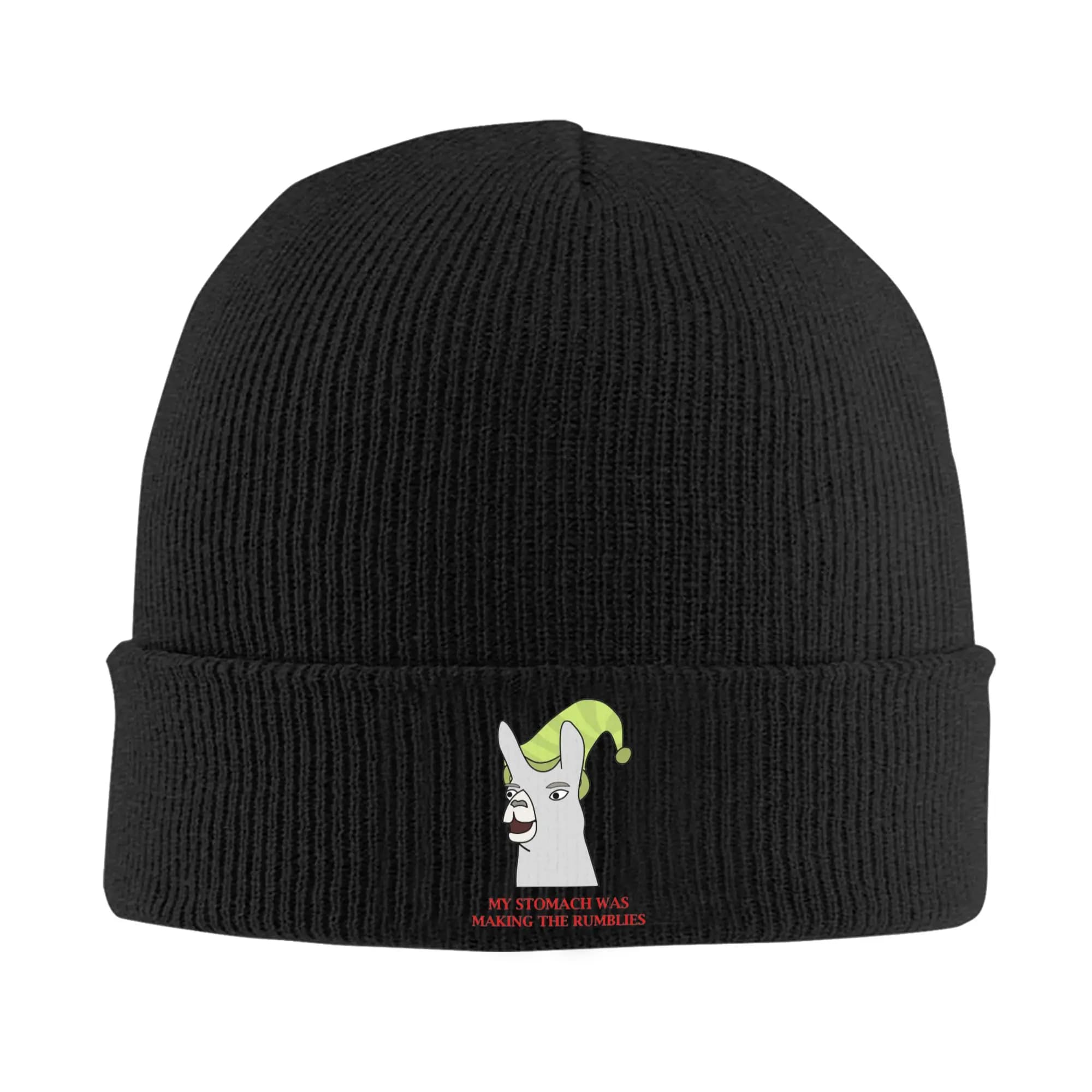 Llamas con cappelli Il mio stomaco potrebbe fare i morbidi Caldo berretto lavorato a maglia Cappello invernale lavorato a maglia Skullies Berretti Berretti per unisex