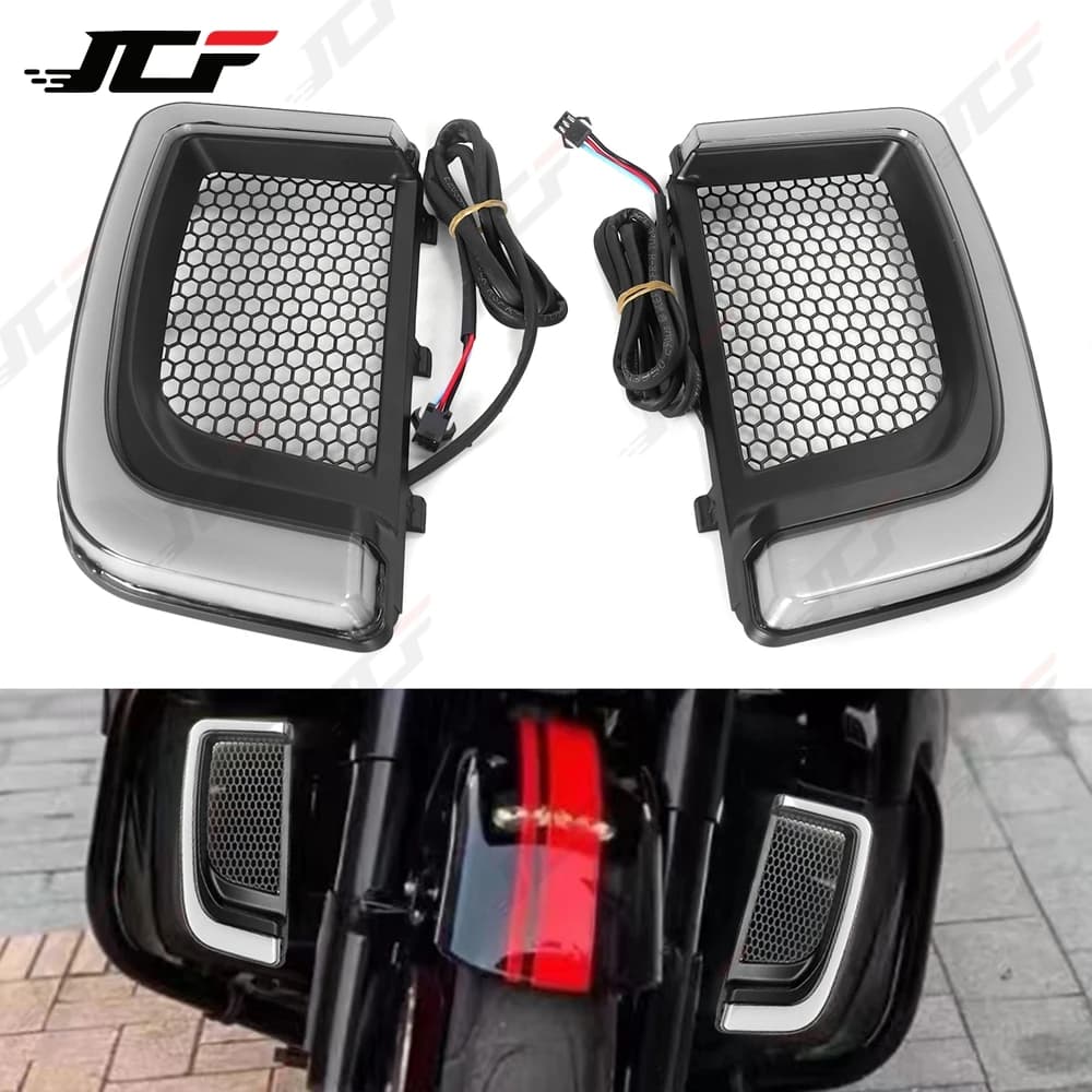 Motorcycle Lower Vented Glove Box Leg Fairings Boxes Set For Harley Touring Electra Street Glide FLTRX FLHX FLHT CVO 2014-2024