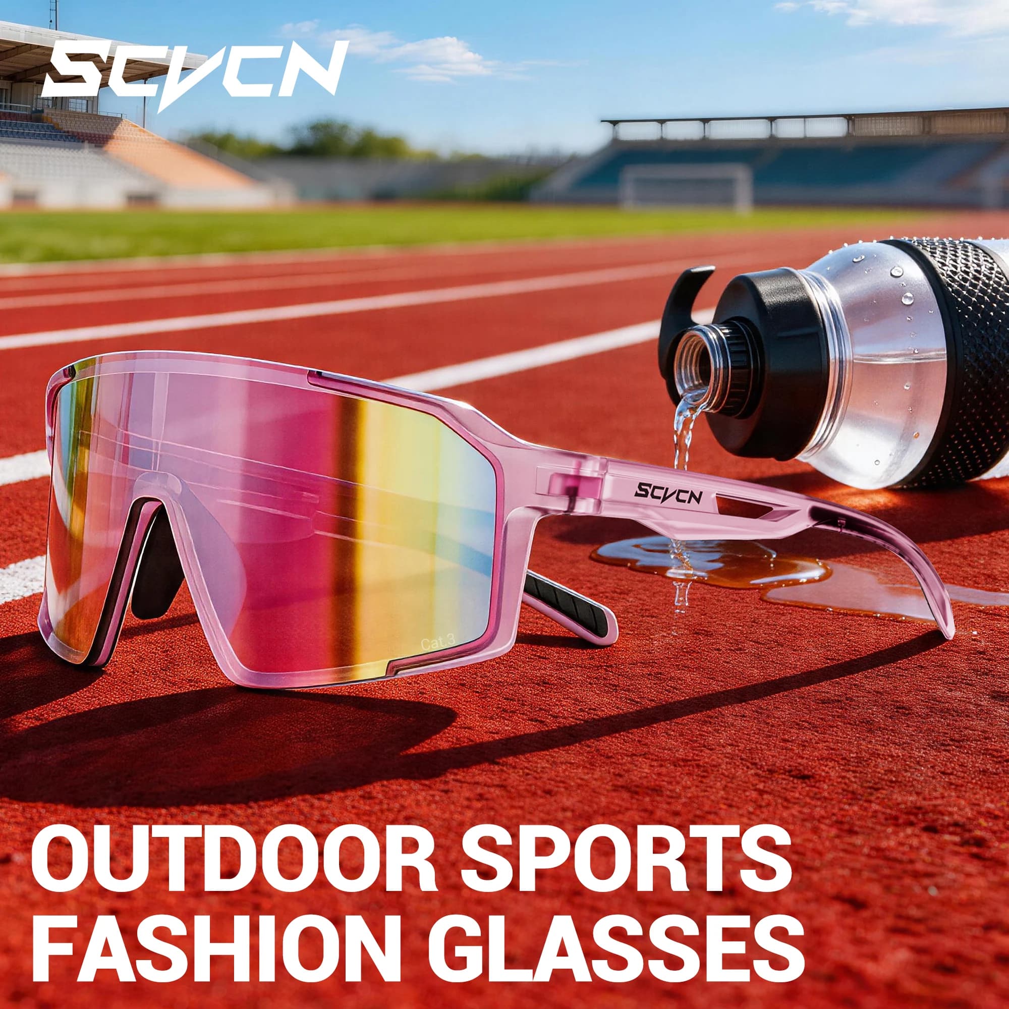 Occhiali da Sole Sportivi SCVCN per Ciclismo, Accessori per Bici, Corsa, Golf, Campeggio, Escursionismo, Uso Quotidiano, Casual, Corse, Baseball