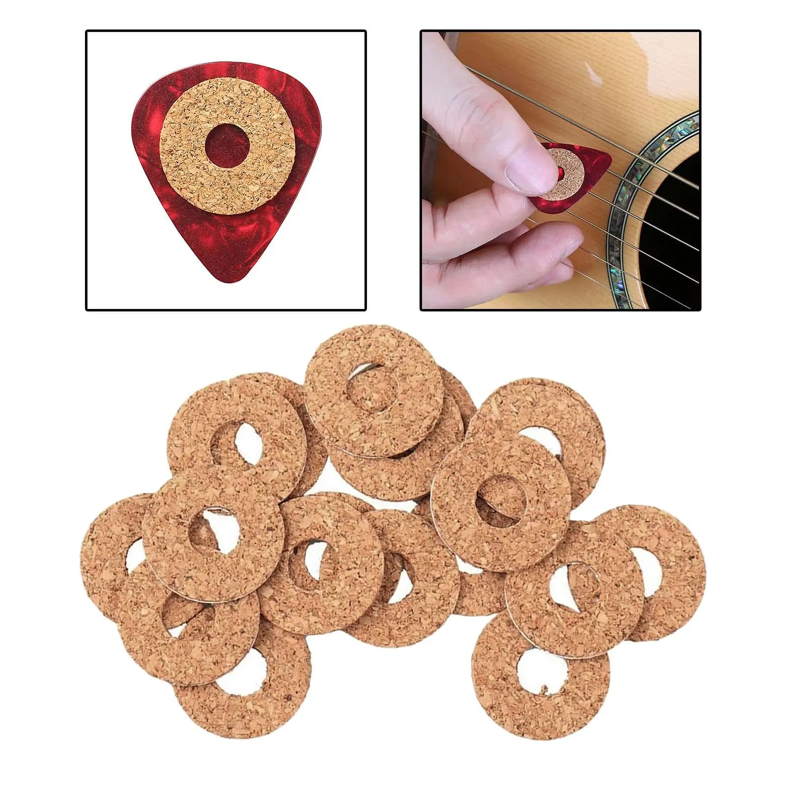 Plettri in Sughero Durevoli, Impugnature Antiscivolo per Chitarra, Parti di Ricambio per Chitarra Acustica ed Elettrica