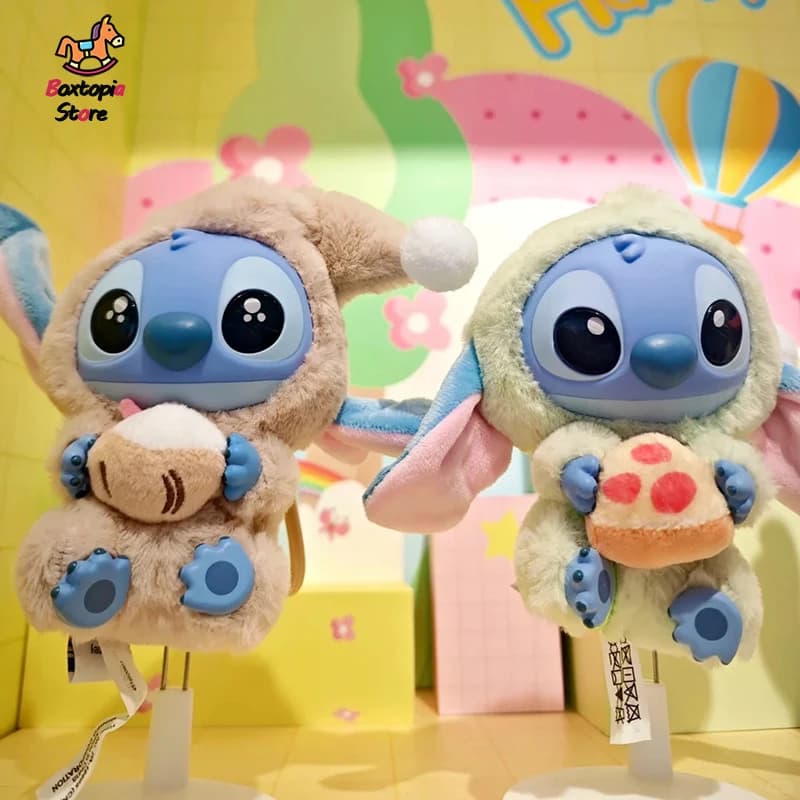 Nuova Serie Ufficiale Stitch 'Eat Some Thing Before Sleep' - Blind Box con Ciondolo in Vinile a Forma di Viso di Stitch - Mystery Box Giocattolo Regalo di Compleanno