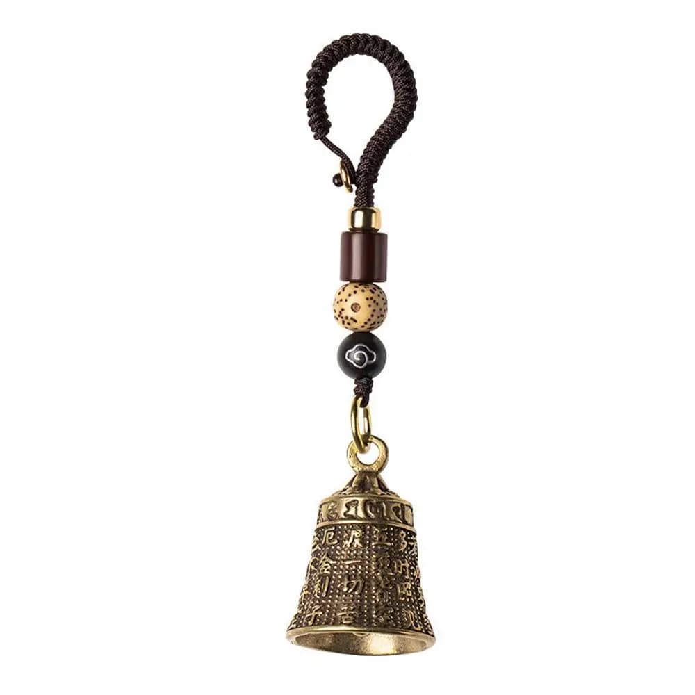 Lucky Rope Tibetan Buddhism Brass bell Scripture Sutra Interior Accessories Car Key Chain Keyfob Key Rings Car Key Chain