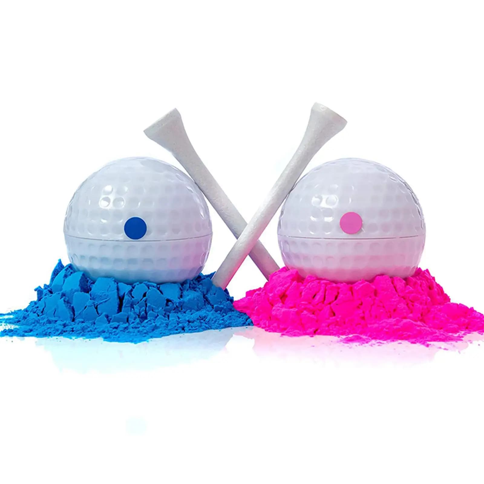 Palline da golf Gender Reveal per ragazza o ragazzo rosa e blu. Il miglior regalo per l'attesa