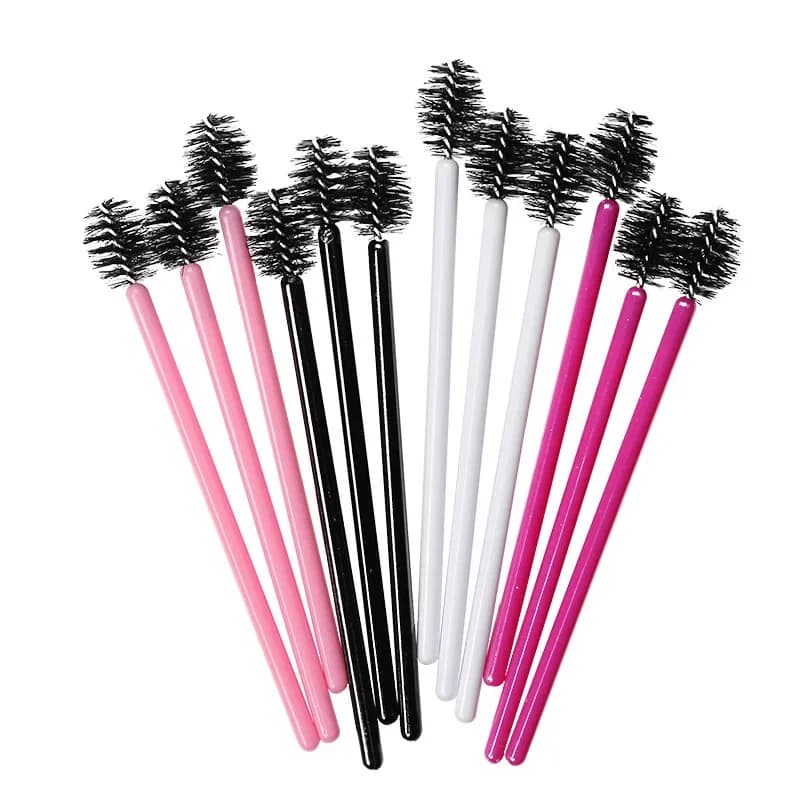 50Pcs Small Disposable Brushes Micro Spoolie for Eyebrow Brushes Eye Care Makeup Brushes Mascara Sticks applicator