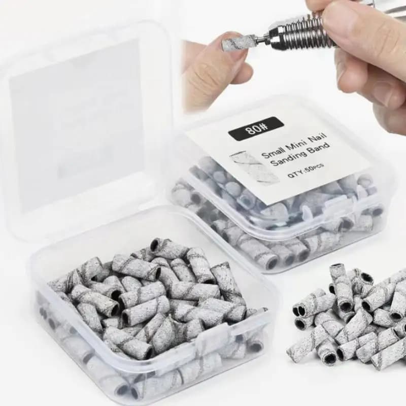 Kit di mini anelli abrasivi da 3 mm per fresa elettrica per unghie, punte per fresa per unghie, gel UV, smalto acrilico, rimozione della pelle morta, strumento per manicure