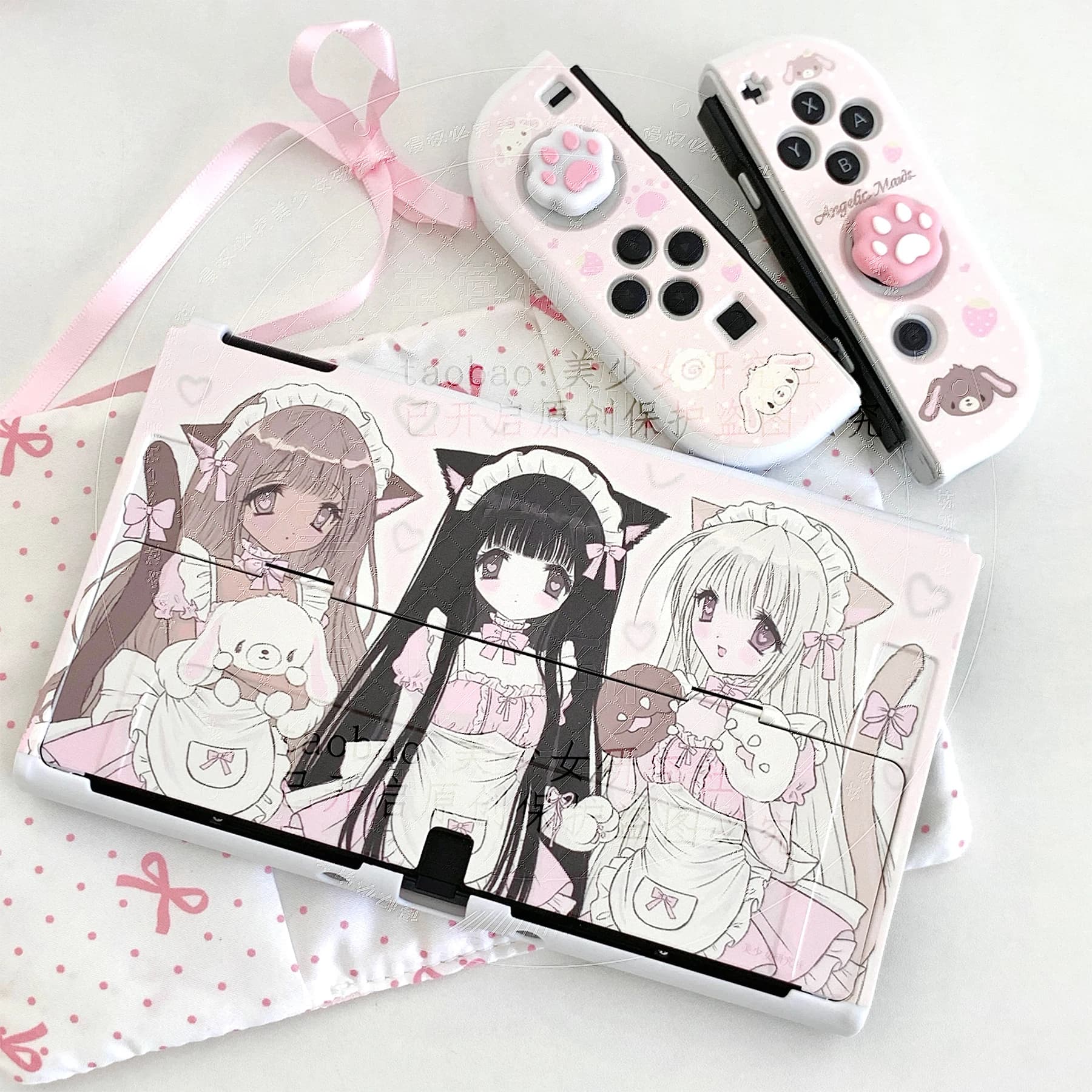 Custodia protettiva per interruttore originale Ins Style OLED Cartoon Girl Console di gioco Shell compatibile con custodia Joy-Con per Nintendo Switch 2