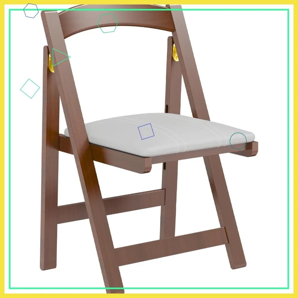 Bamboo Folding Chair with Pillow Padded for Interior and Exterior Events, Home Office, Guest Room