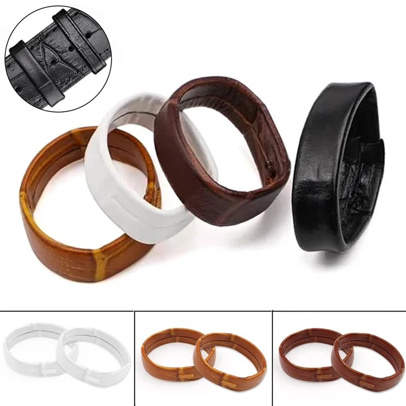 12/14/16/18/20/22/26mm Orologio in vera pelle Anello Keeper Accessori Bianco Marrone Nero Supporto Loop Bracciale Fermo di ricambio
