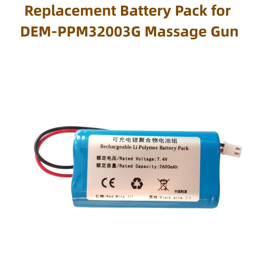 7.4V 18650 2S1P Massage Gun Battery Pack Replacement Battery for DEM PPM32003G Fascia Gun Spare Parts