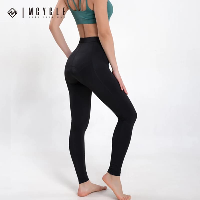 Mcycle Legging da ciclismo senza cuciture taglie forti da donna Pantaloni MTB ad asciugatura rapida Comodo legging lungo da mountain bike per adulti