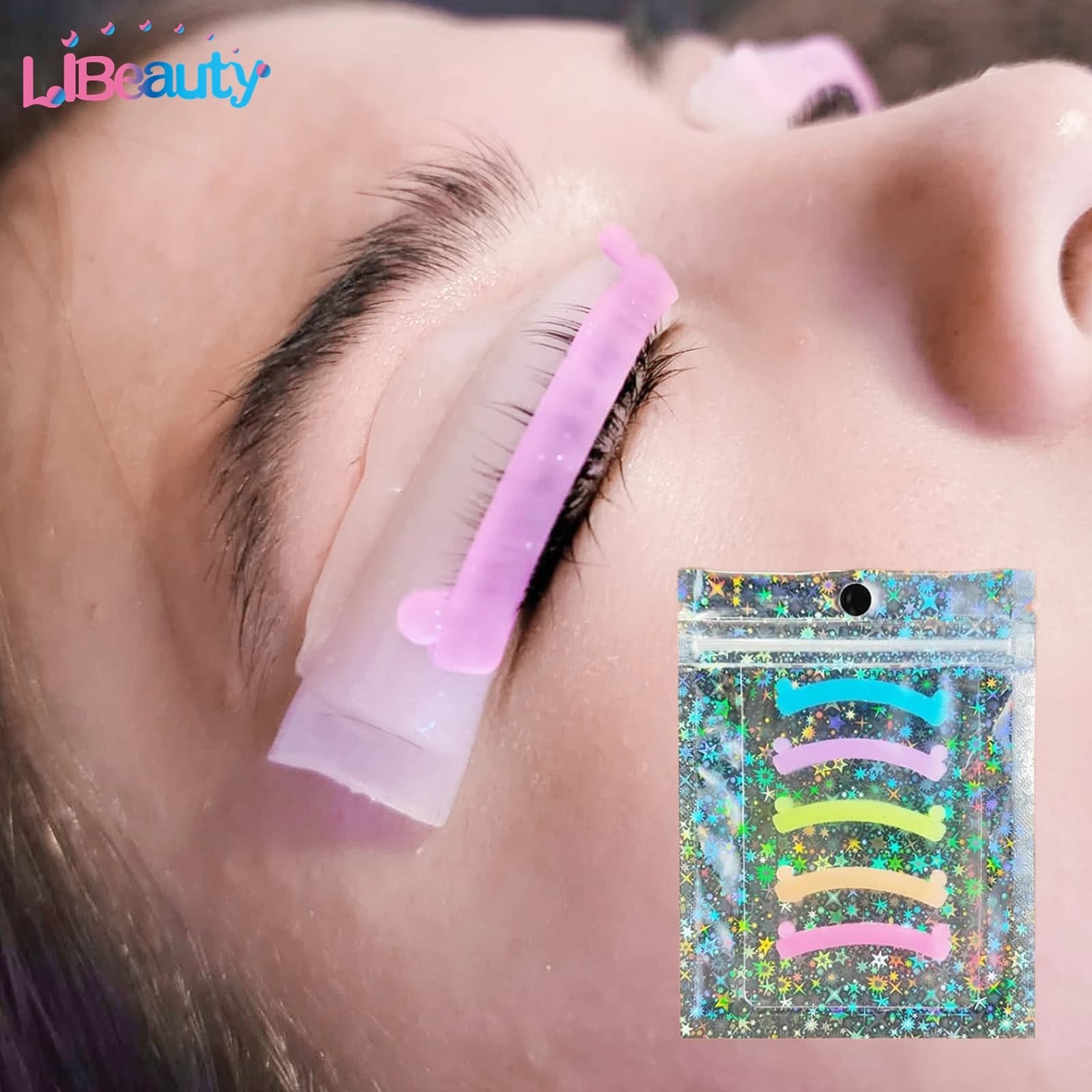 Libeauty 5 Paia Arcobaleno Bigodino Riusable Tape Silicone Lash Lift Pad Cover Eye Lash Accessories Makeup Tools And Beauty