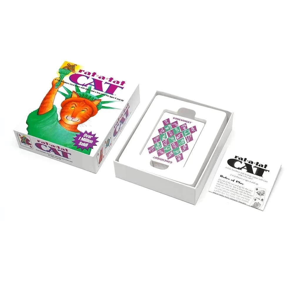 Rat A Tat Cat Divertente gioco di carte con numeri, con gatti e pochi topi, per bambini dai 6 anni in su 2-6 Giocatori Giocano a Giochi da Tavolo Familiari Serale