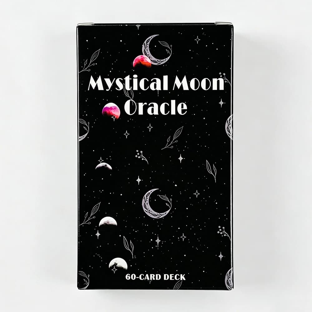 Gioco da tavolo con carte Oracle Mystical Moon, 60 carte con significati per la divinazione dell'anima gemella, gioco per feste, intrattenimento e tempo libero
