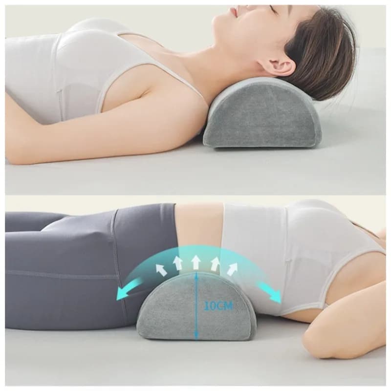 Comfort padded cushion for legs, back and head, memory foam cotton lining, lumbar cushion for semi-roll cushion