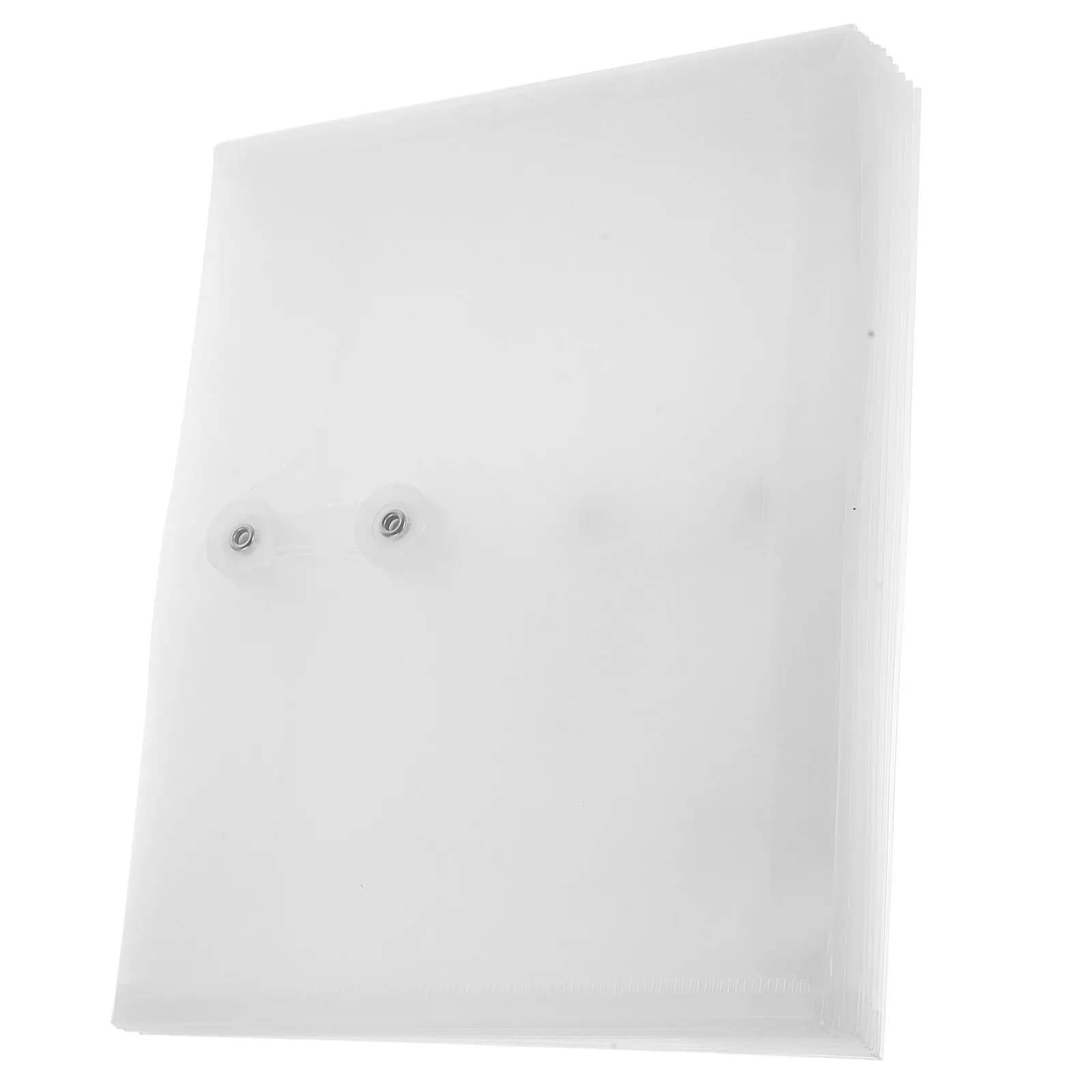12 Pezzi Cartelle Portadocumenti Trasparenti Formato A6, Buste in Plastica Spessa per Documenti, Contenitori Trasparenti per Ufficio, Scuola e Casa