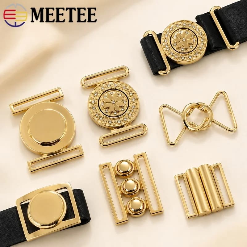 5Pcs 20-80mm Metal Belt Buckle Light Gold Coat Decorative Hook for Ladies Clothing Garment DIY Accessories Sewing Hardware Kit