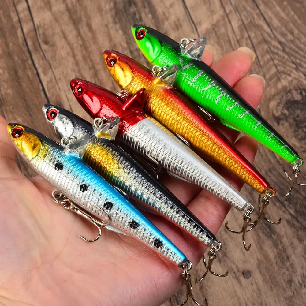 5pcs Sinking Pencil Fishing Lure Long Casting Bait, Artificial Wobbler for Bass Pike